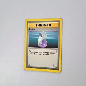 Pokemon Trainer Card with Yellow and Purple